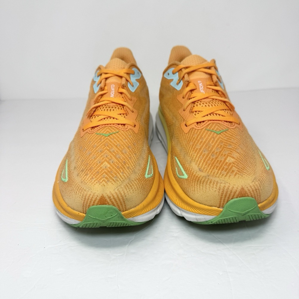 Hoka One One Clifton 9 Men's Running Shoes Size 12 D Orange - Picture 3 of 15